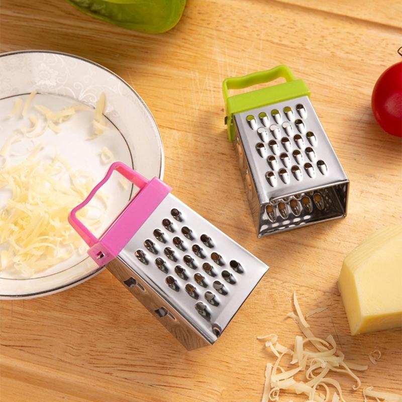 3Pcs Mini Cheese Grater Set Multifunctional Stainless Steel Square Graters for Vegetables Chocolate and More