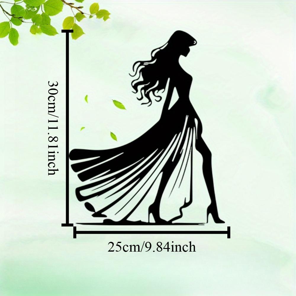 Rustproof Female Silhouette Metal Wall Art Valentine Christmas Gift Bedroom Decor Sculpture