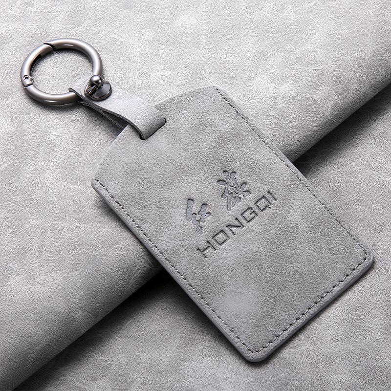 Sheepskin Leather Car NFC Card Samrt Key Case Cover Protector Shell For FAW Hongqi HS7 HS5 H7 H9 E-HS3 2019 Keychain Accessories