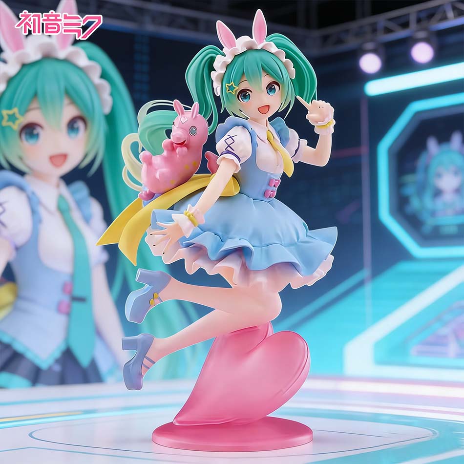 New Original Genuine Model Hatsune Miku x Rody 20cm AMP Fairy Tale Figure Anime Figurine Collections Toys Gifts