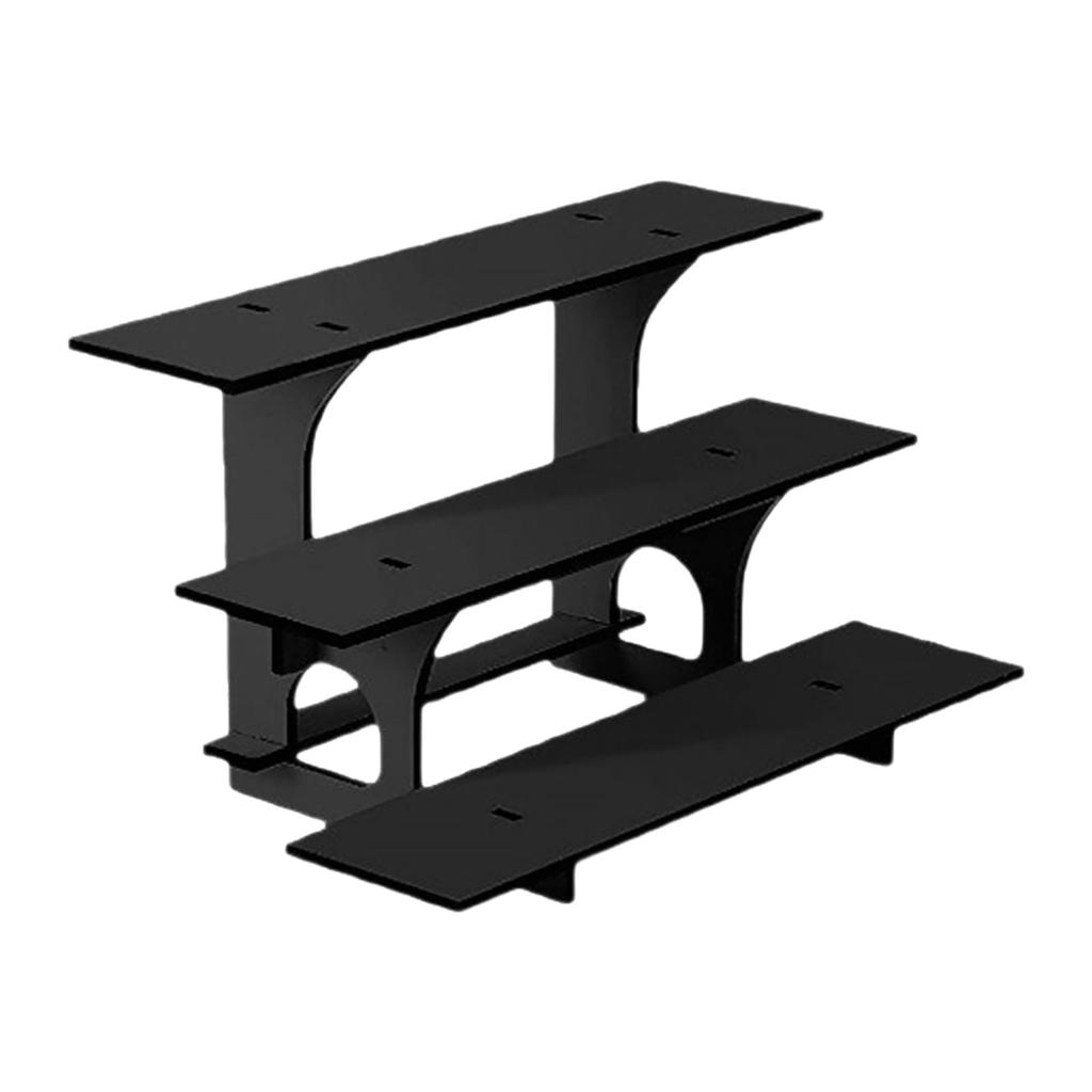 3 Tier Corner Tiered Display Stand 3 Step Corner Display Rack for Vendor Events with Shelves for Countertop Retail Tabletop