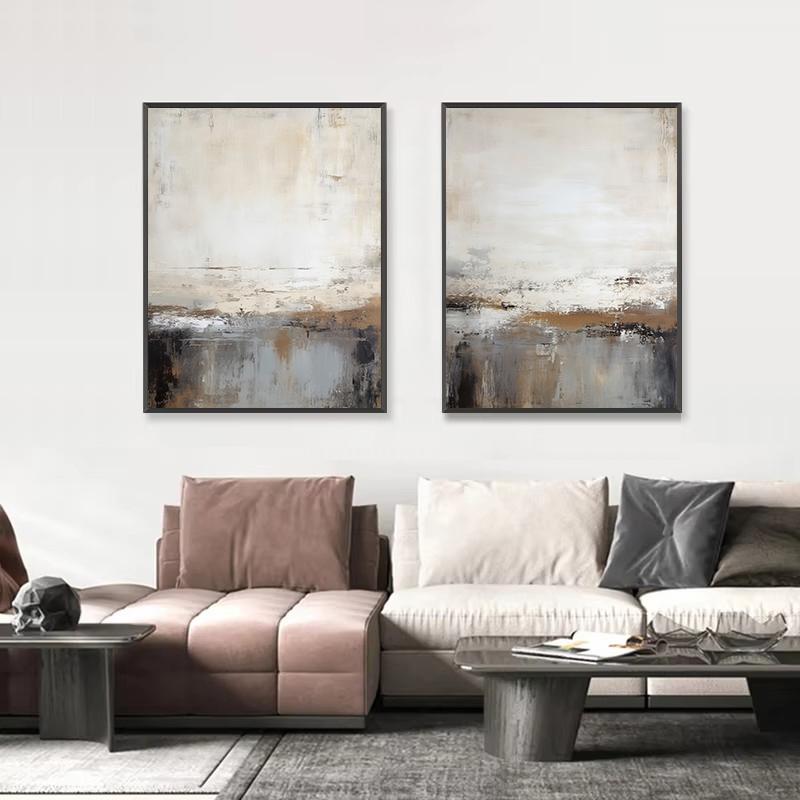 Watercolor Abstract Minimalist Neutral Nature Landscape Poster Canvas Painting Wall Art Pictures Home Living Room Decor Gift