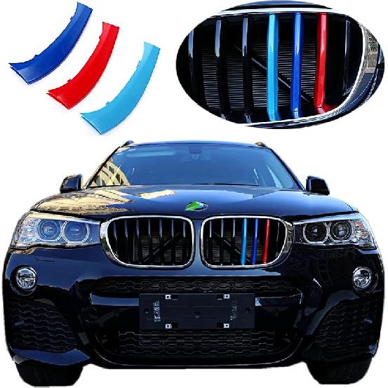 Tricolor Grille ert Trims Compatible with BMW G01 X3 2018- or G02 X4 - (Not fit for X4 M40i) Accessories for 7-Beams Standard Kidney Grille