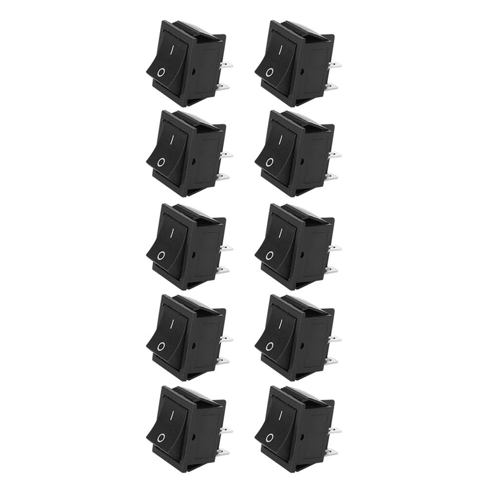 10PCs 2‑Position Switch Rocker On Off 4‑Pin KCD4 Heat Resistance Industrial Accessories