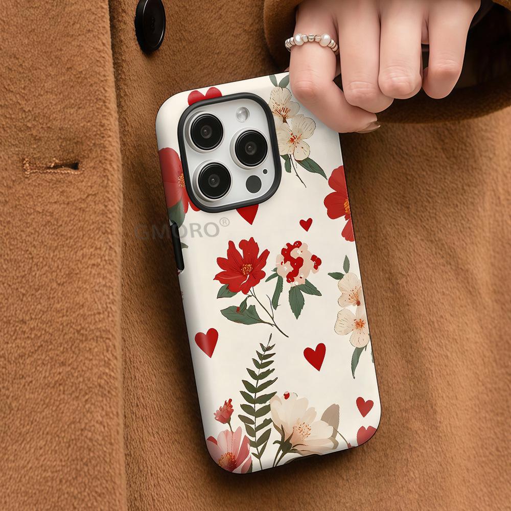 Summer new iPhone case simple iPhone case small fresh flower magsafe protective case