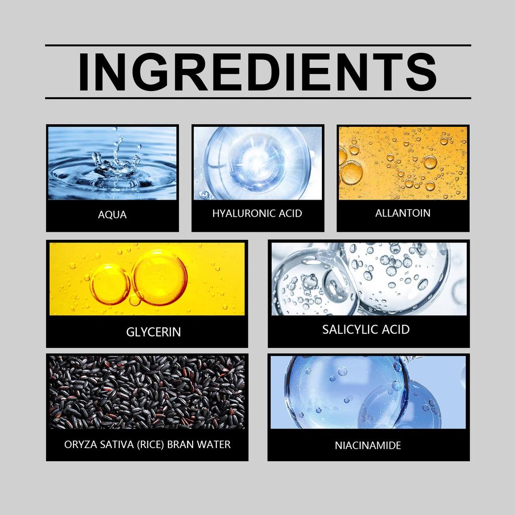 Black Rice Brightening Exfoliator Facial Cleansing Exfoliator Ampoule Softening Facial Serum