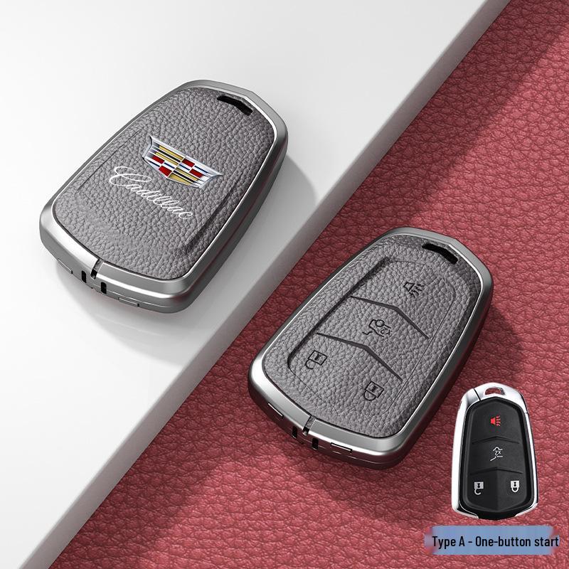 Lädernyckelskydd för Cadillac XT5/CT6/XT4/XTS och ATSL – Unisexdesign med spänne