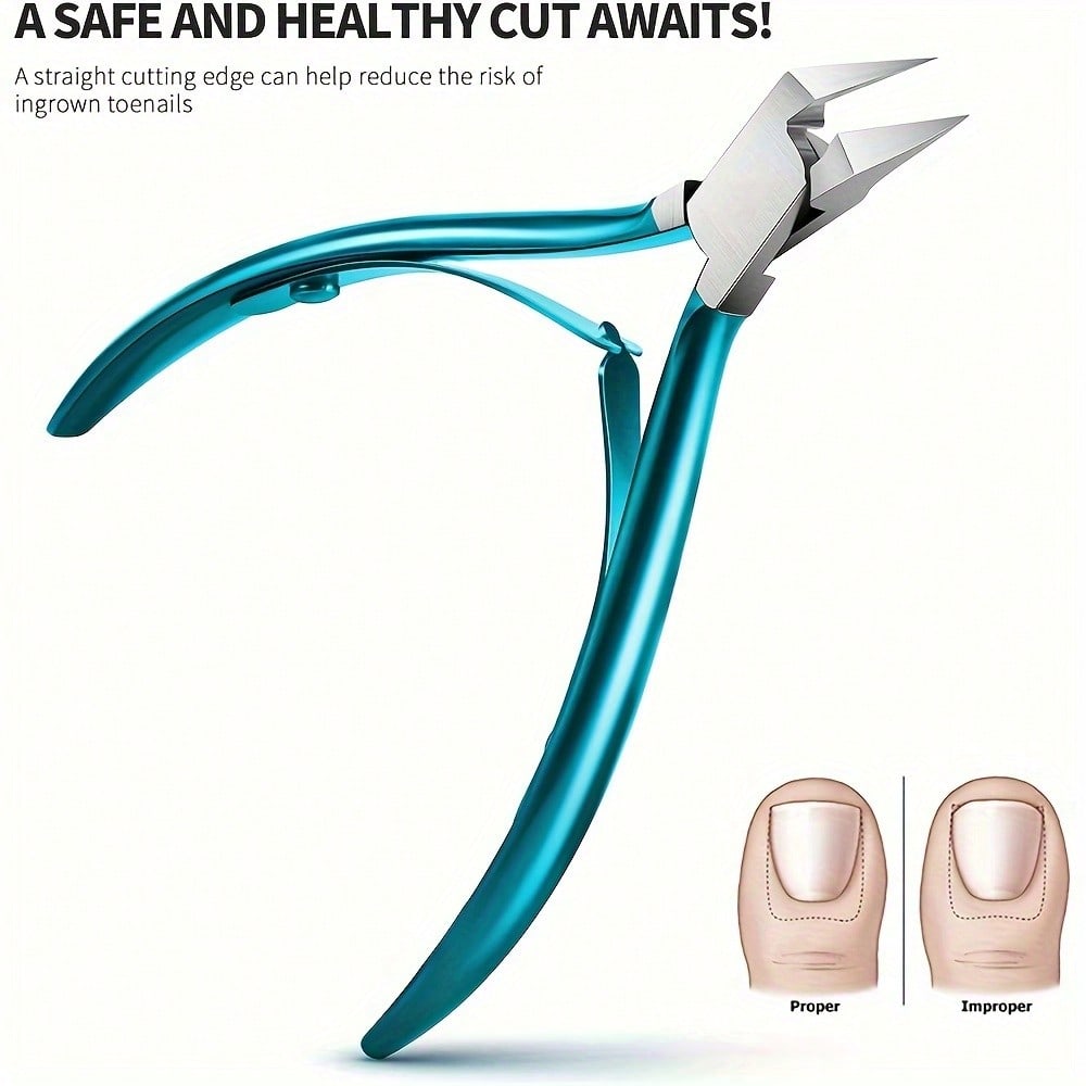 Blue Professional-Grade Nail Clippers for Thick and Hard Easy To Grip, Precise Toenail Trimming, Sharp and Durable, Nail Clippers