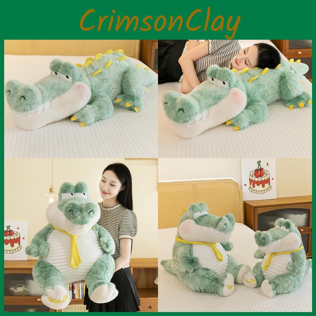 Crocodile Plush Pillow With Soft Short Pile For Kids And Teens Comfort
