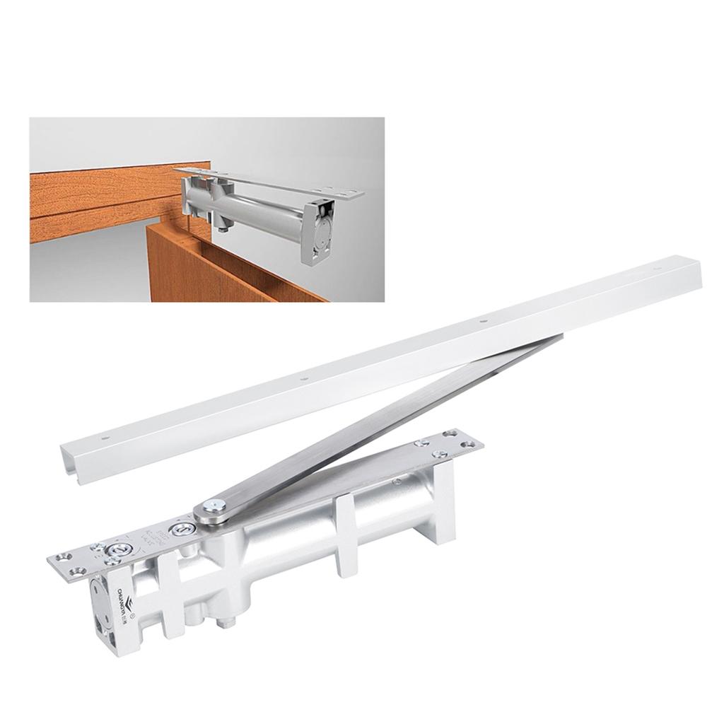 Aluminum Automatic Positioning Concealed Hydraulic Buffer Door Closers 80KG Hardware Fittings