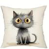 Bohemian 3D Black Cat Cushion Cover Pillowcase Home Bedroom Living Room Decor Home Decoration Zipper Washable Fast Shipping