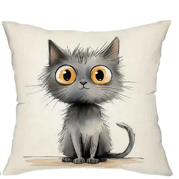Bohemian 3D Black Cat Cushion Cover Pillowcase Home Bedroom Living Room Decor Home Decoration Zipper Washable Fast Shipping