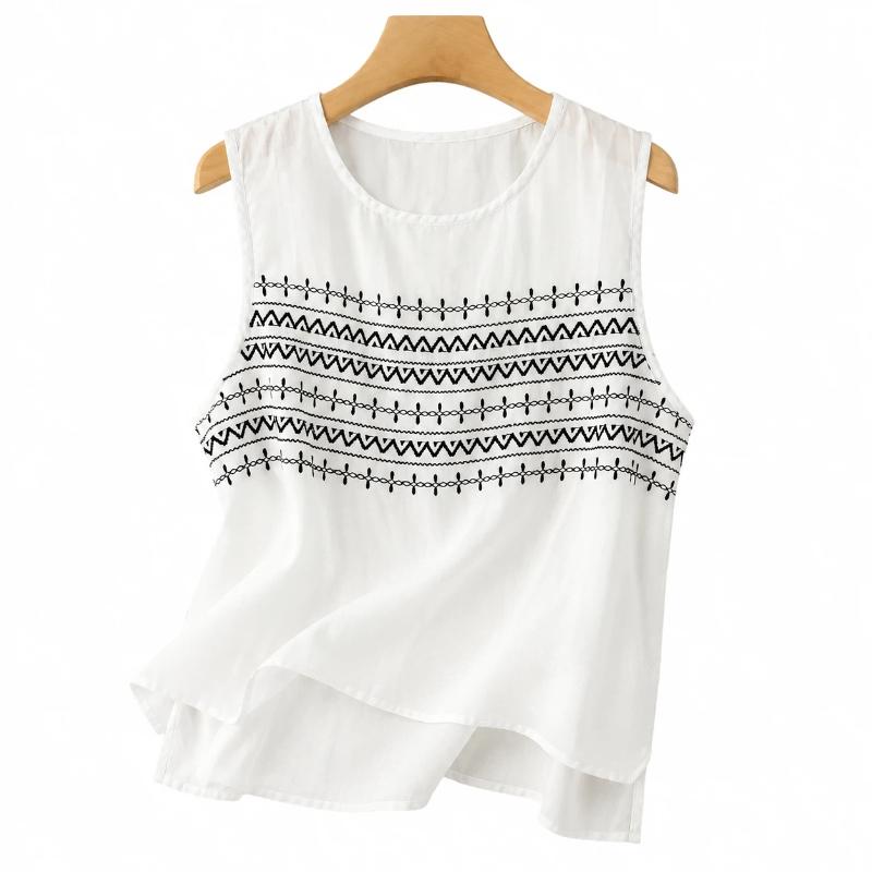 Summer Cotton and Linen Sleeveless Vest for Women Artistic Retro Solid Color Casual Loose Inner Slim Suspender Thin Top