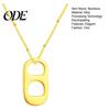 Elegant Jewelry Soda Tab Pendant Necklace Fashion Retro Clavicle Chain Stylish Unisex Minimalist for Dating Daily Wear Party Hypoallergenic