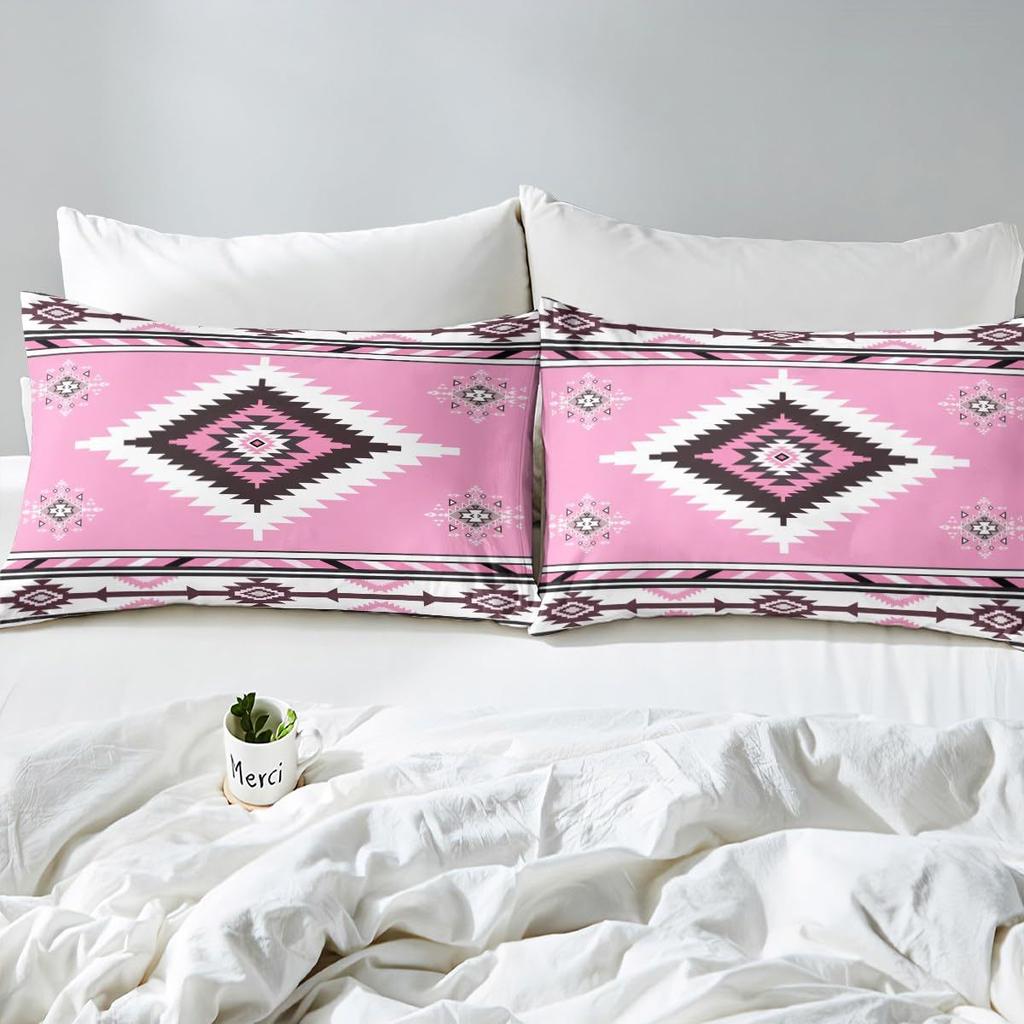 Geometric Pattern Down Comforter Set Bedding Set 3-piece Duvet Cover Set