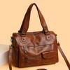 Fashion Vintage Faux Leather Handbag Women's Vintage Shoulder Crossbody Bag Multiple Pockets Work Shopping and Meeting Friends Ladies' Holiday Gifts