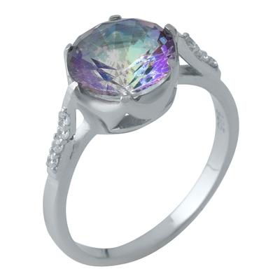 Серебряное Кольцо С Мистик Топазом 2.75ct (1988336)