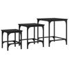  Coffee Tables, One Under the Other, 3 Pcs., Black