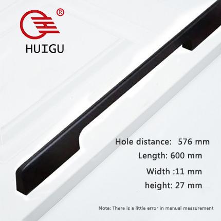 Solid Black Cabinet Door Handle Modern Minimalist Cabinet Drawer Cabinet Handle Wardrobe Closet Handle With Round Holes