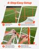 VEVOR Lacrosse Goal, 6' X 6' Lacrosse Net, Steel Frame Backyard Lacrosse Training Equipment, Portable Lacrosse Goal with Carry Bag