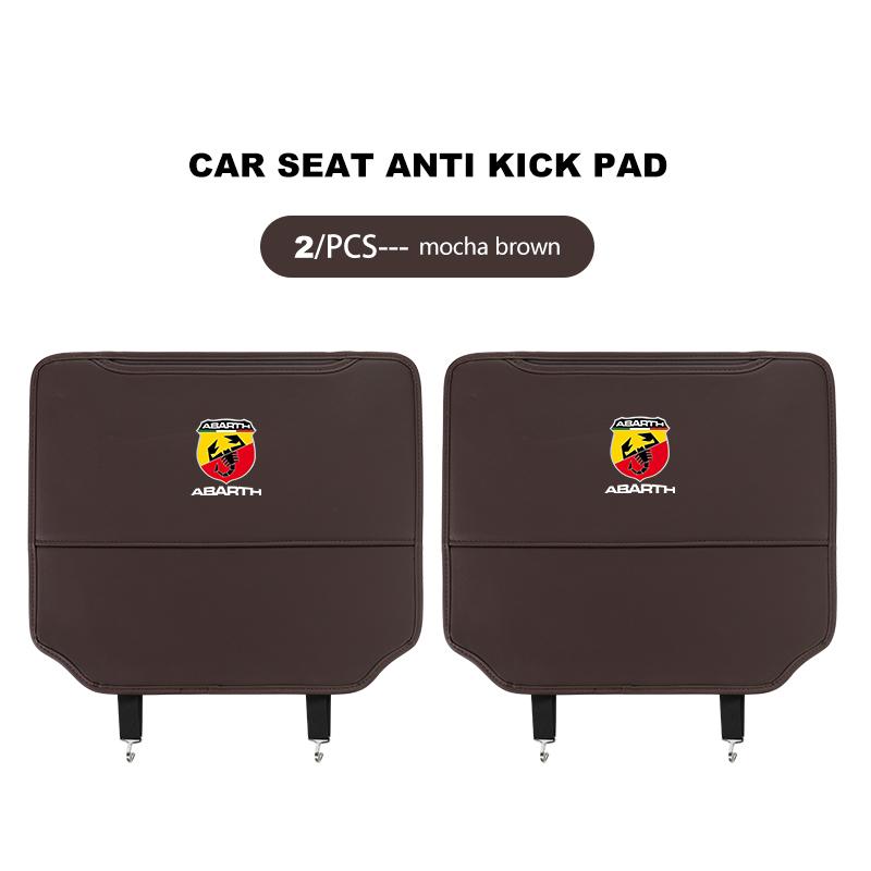 For Abarth Car Seat Back Protection Anti-Kick Pad Rear Seat Storage Bag Stilo Ducato Palio Bravo Linea Doblo 500 Grande Tipo