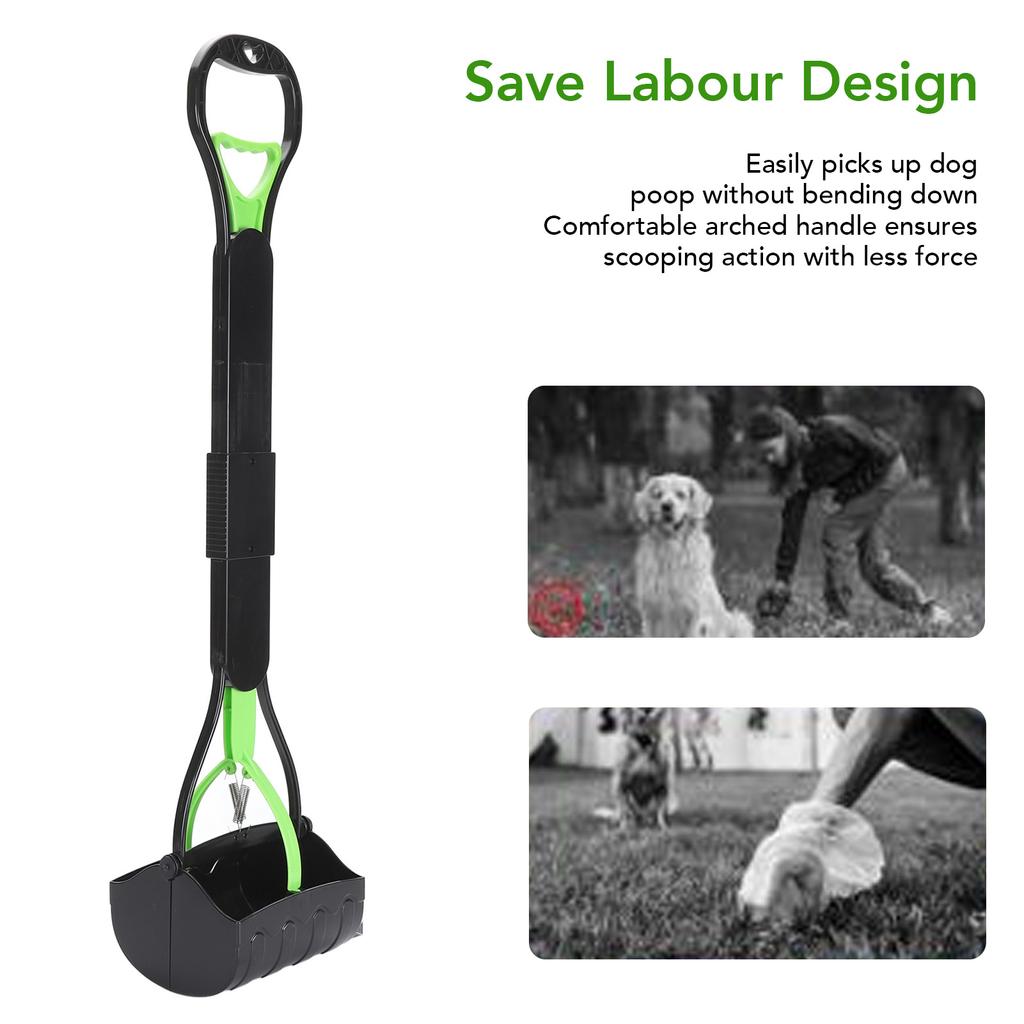 Ramasse crottes pliable pour chien, polyvalent, grande capacité, manche long, ramasse crottes pour animaux de compagnie pour chiens de grande, moyenne et petite taille