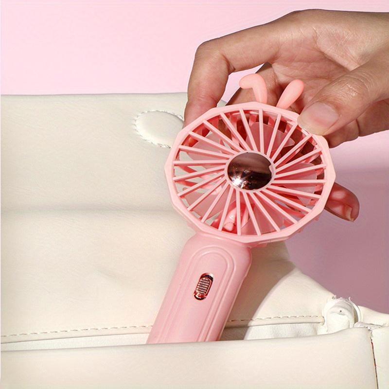 1pc Small handheld fan Mini portable desktop Silent Small fan with lights Student office fan