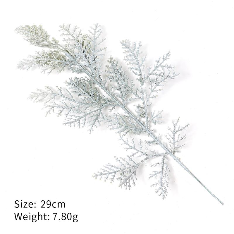 2Pcs Artificial Plant 30cm Green Fake Pine Branches for Home Decor Christmas Decoration DIY Wreath Craft Xmas Tree Accessories