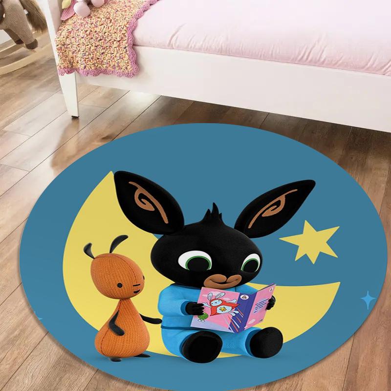 

Bing Bunny Round Area Rug,Carpet Rug for Living Room Bedroom Sofa Playroom Decor,Non-slip Floor Mat37 80cmx80cm