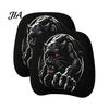Universal Fit Car Seat Accessories 2Pcs Halloween Headrest Covers, Creepy Ghost Face Interior Protection for Vehicles Protector, Breathable Auto Decor