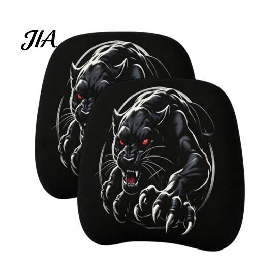 Universal Fit Car Seat Accessories 2Pcs Halloween Headrest Covers, Creepy Ghost Face Interior Protection for Vehicles Protector, Breathable Auto Decor