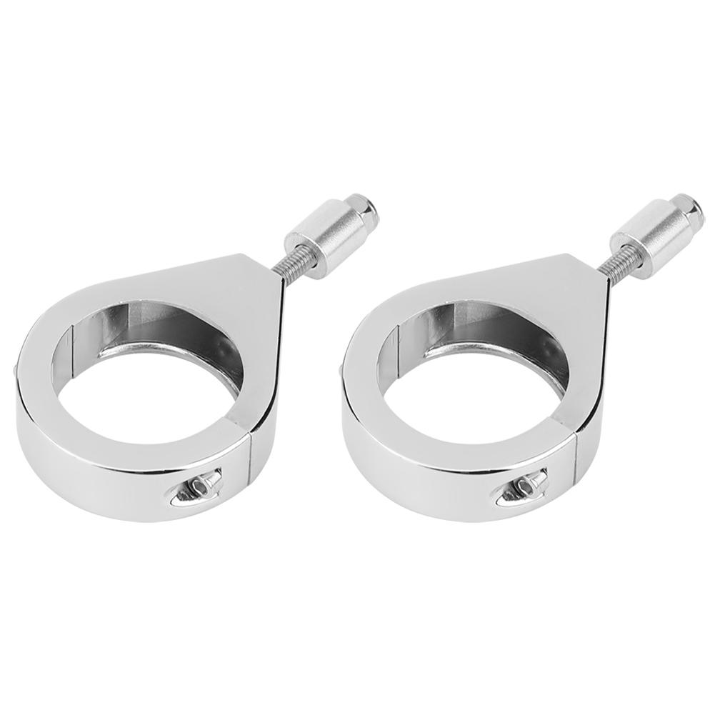 41mm Metal Plating Motorcycle Turn Signal Light Bracket Holder Clamps Mount Accessories Black