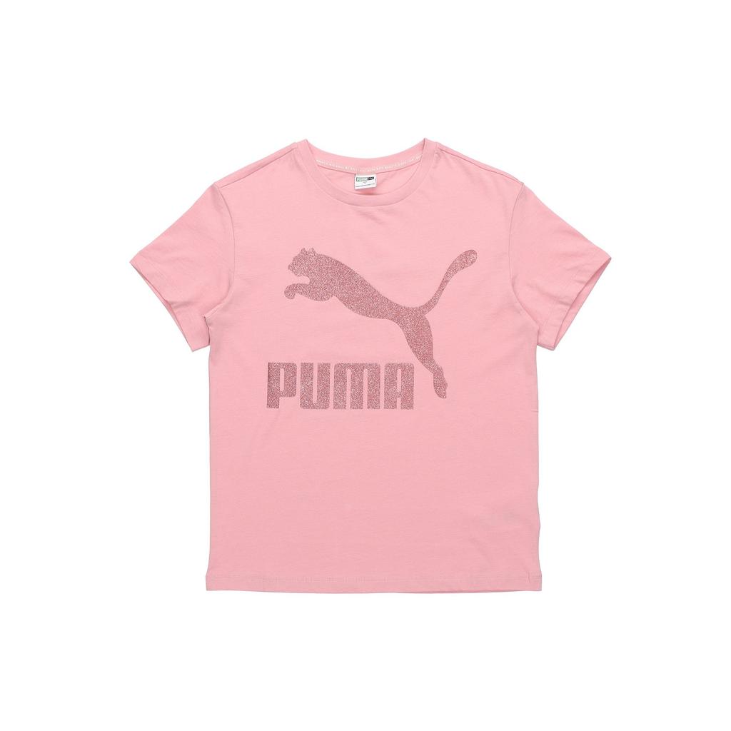 PUMA Set in Sleeve T Shirt Women's Pink 530005-14