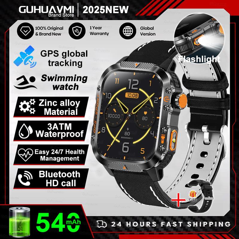 New Outdoor Sport GPS Position Smart Watch Men 10ATM Waterproof Compass Altimeter Bluetooth calling Fitness Smart Watch