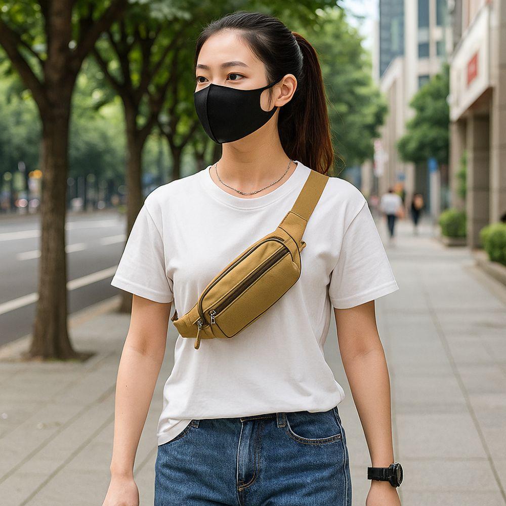 Adjustable Men Chest Bag Large Capacity Running Fanny Pack Fashion Crossbody Bag  Outdoor Sports