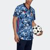 Adidas Player Edition 20-21 Season Japan Team Contrast Print Sports Short Sleeve T-Shirt Men Tops Blue ED7371