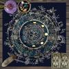 Starry Tarot Flannel Mat Anti Slip Square Card Cloth Multi Patterns Altar Decor Tarot Oracle Layout Soft Mat for Divination Game