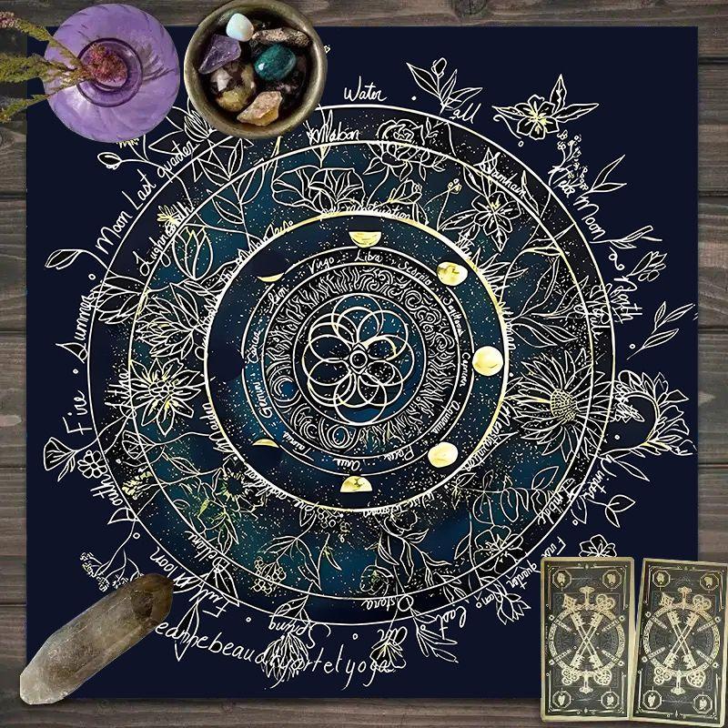Starry Tarot Flannel Mat Anti Slip Square Card Cloth Multi Patterns Altar Decor Tarot Oracle Layout Soft Mat for Divination Game