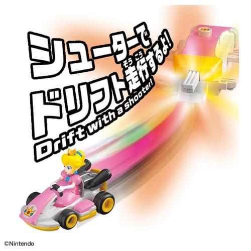 Takara Tomy Tomica Drift Tomica Mario Kart Drift Starter Set Peach & Standard Kart Mini Car Toy Ages 3+