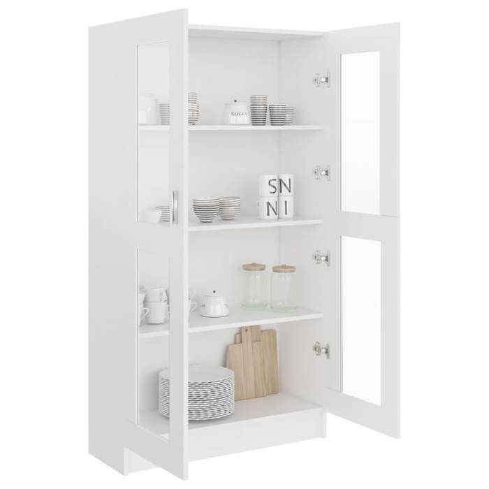 Bookcase/Window Cabinet - SWEETY - White 82.5x30.5x150 Cm Engineered Wood B362