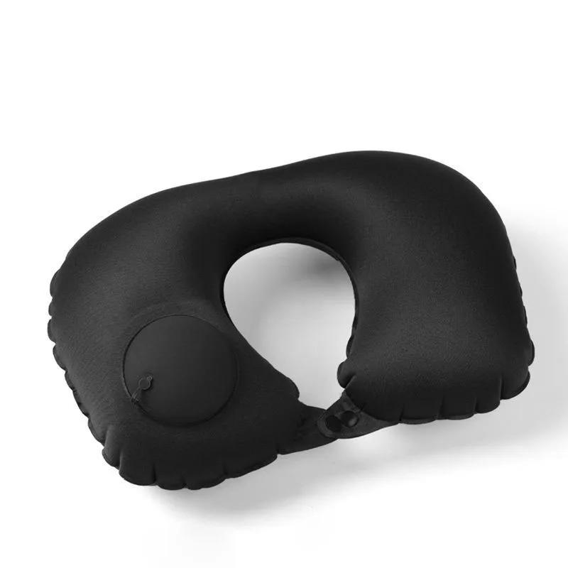 Inflatable Pillow Travel TPU Pressed U-shaped Pillow Outdoor Travel Portable Neck Protection Pillow