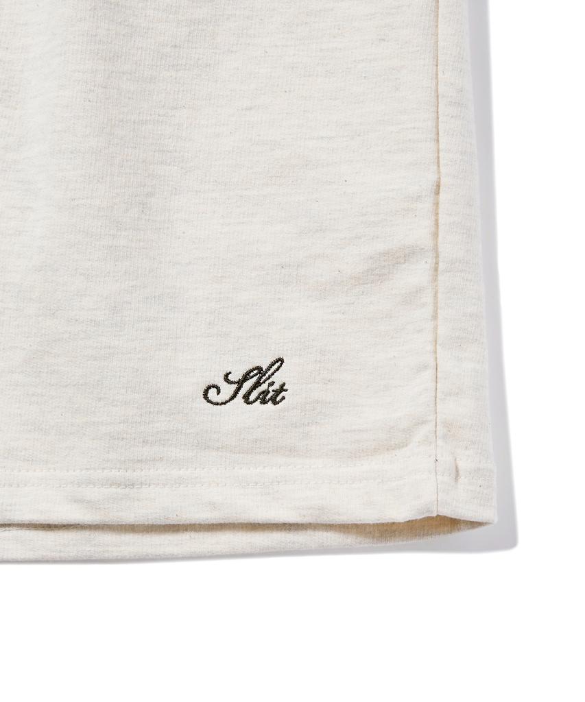 Eseulisseutyudio Lettering Sweatshirt Shorts Oatmeal
