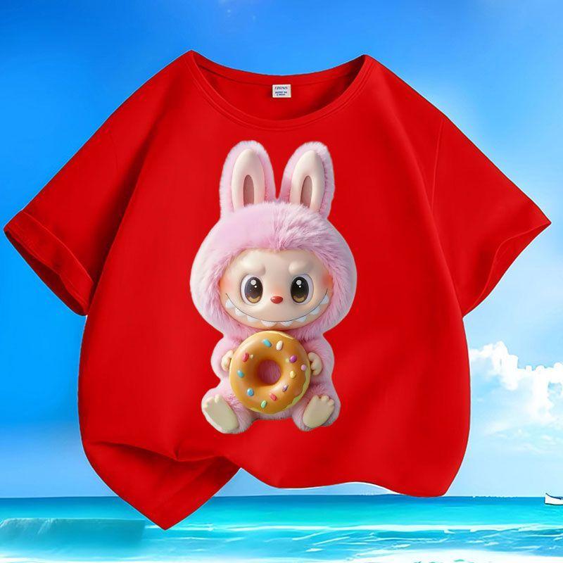 Pure Cotton Fashionable T-shirts for Children, Short-sleeved Tops for Boys and Girls In Summer