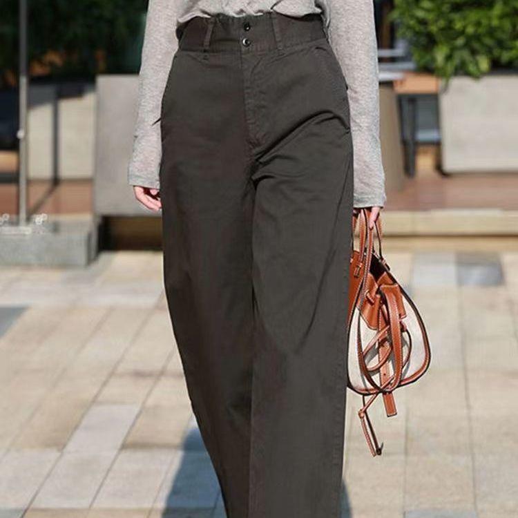 

Women s High Waist Slimming Wide Leg Cropped Pants - Spring 2026 Fashion M (90-110 jin) чёрный