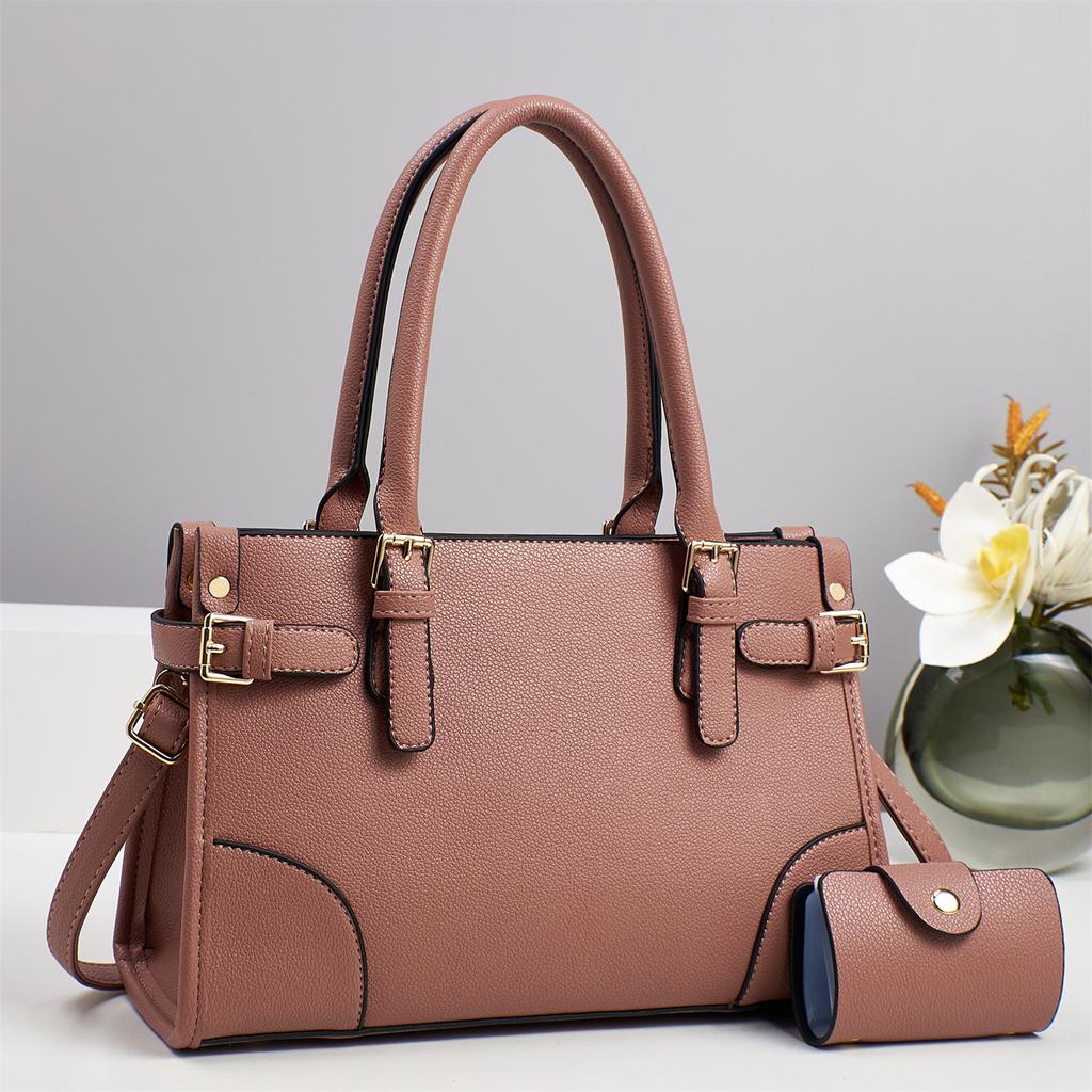 Crossbody Purses and Handbags For Women PU Leather Satchel Tote Lady Top Handle Shoulder Bags with Matching Clutch Wallet