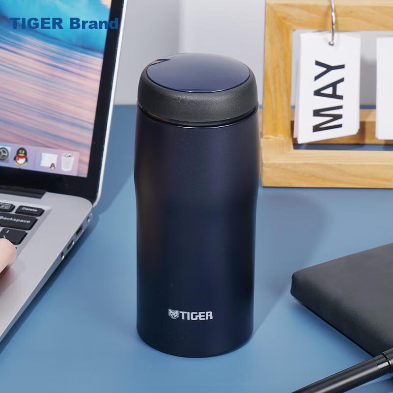 Tiger Stainless Steel Insulated Tumbler, Original Import, Unisex Water Bottle MJA-B036 Dark Black, 360ML