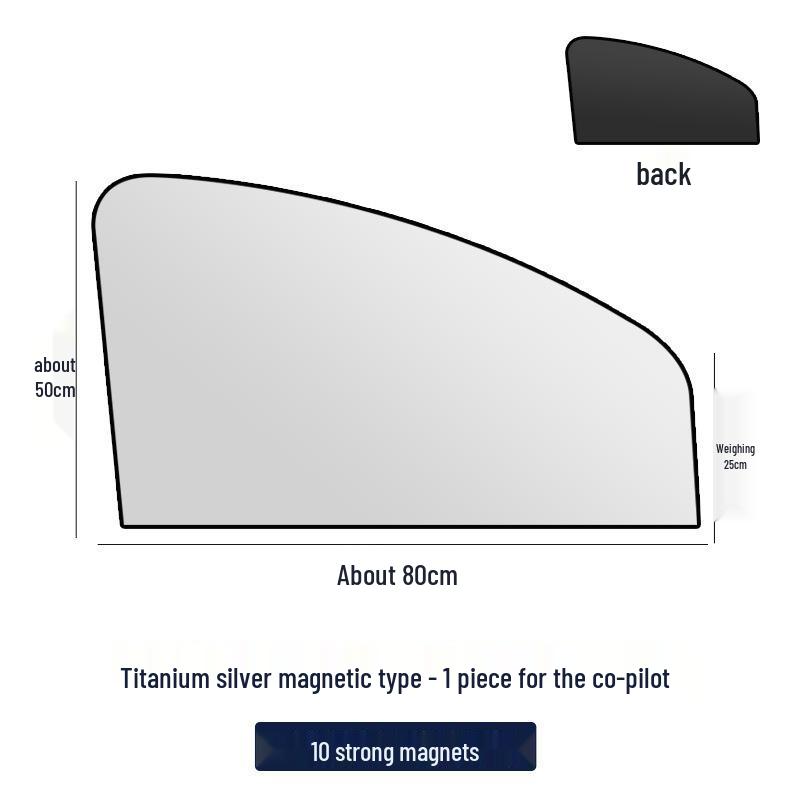 Upgraded Magnetic Car Sunshade Curtain with Retractable Push-Pull Cooling & Heat Insulation