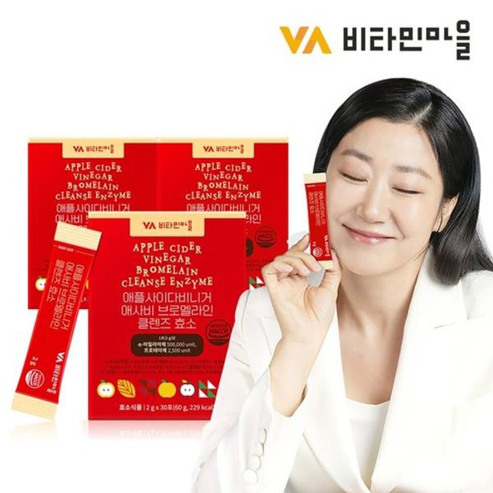 

Vitaminvillage apple cider vinegar asabi bromelain cleanse enzyme 3 boxes