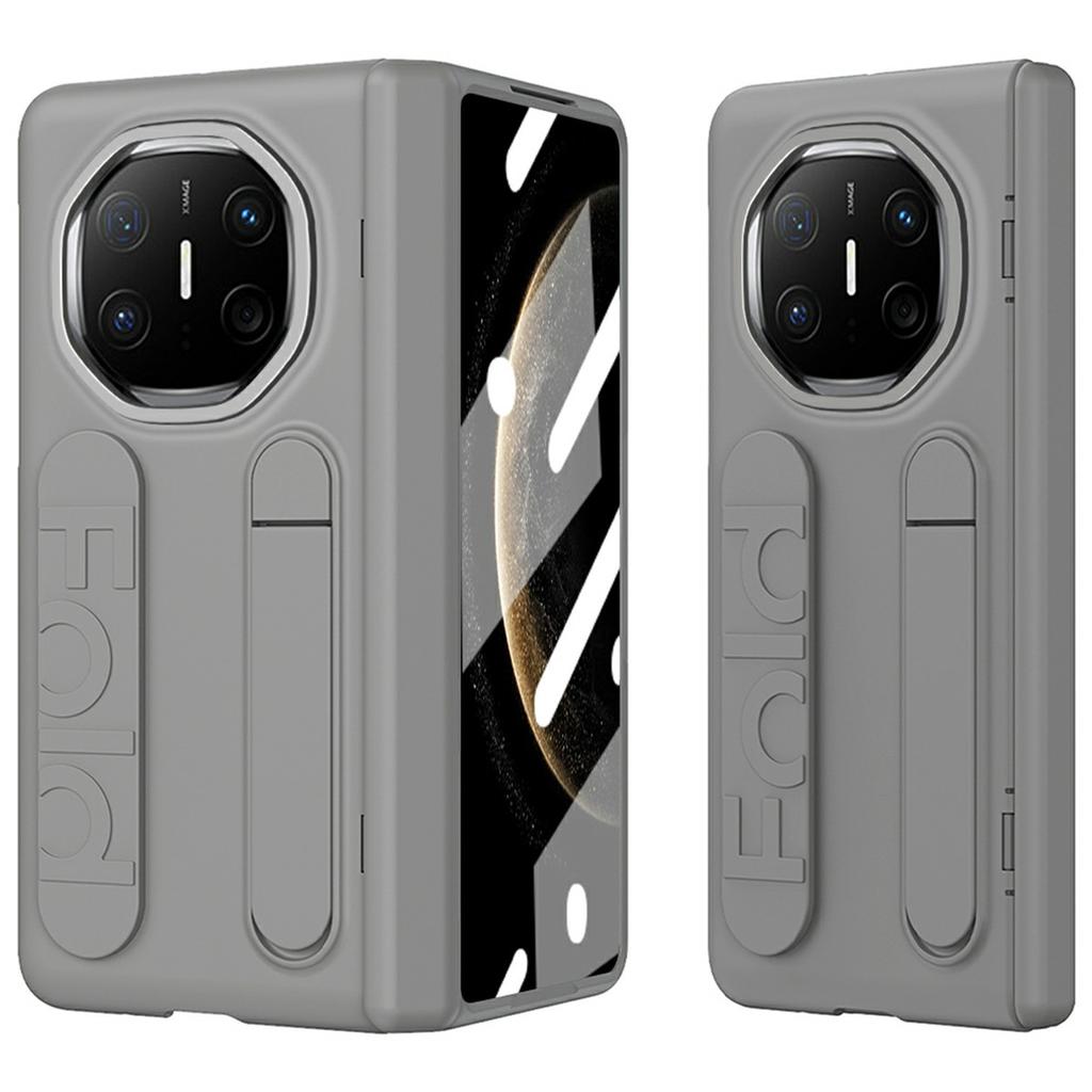 For Huawei Mate X6 Case Kickstand Wristband PC Phone Cover with Tempered Glass Film