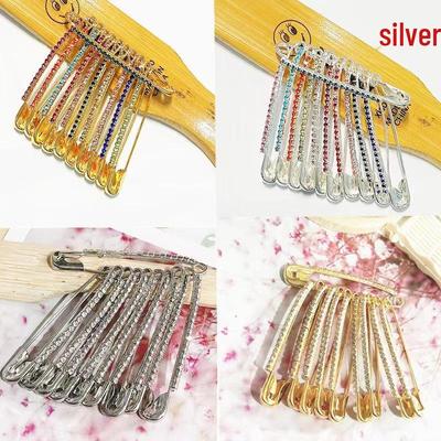 Waist-Cinching Rhinestone Safety Pin: Women's Sweater Brooch & Anti-Exposure Accessory